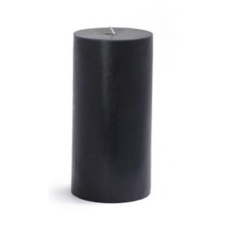 ZEST CANDLE Zest Candle CPZ-092-12 3 x 6 in. Black Pillar Candles-12pcs-Case - Bulk CPZ-092_12